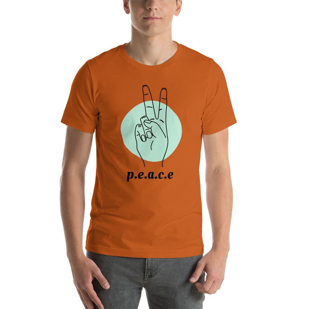 T-Shirt 100 % coton, coupe unisexe "Peace" – Image 5