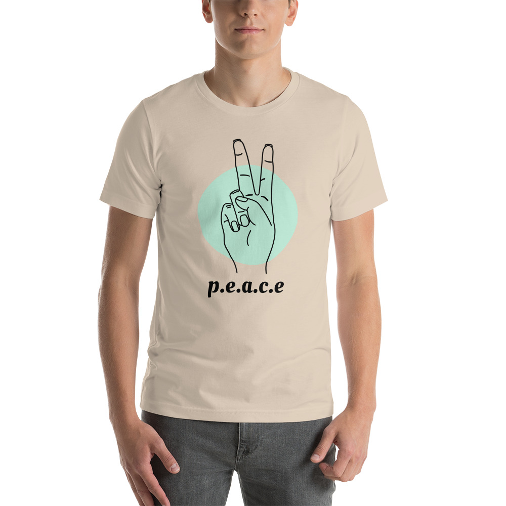 T-Shirt 100 % coton, coupe unisexe "Peace" – Image 6