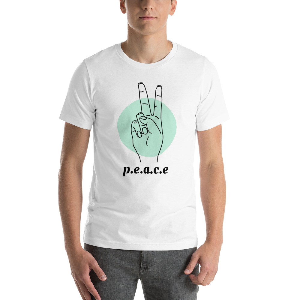T-Shirt 100 % coton, coupe unisexe "Peace" – Image 8