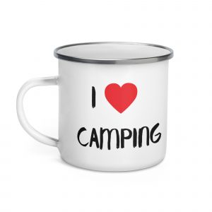 Mug émaillé I Love Camping