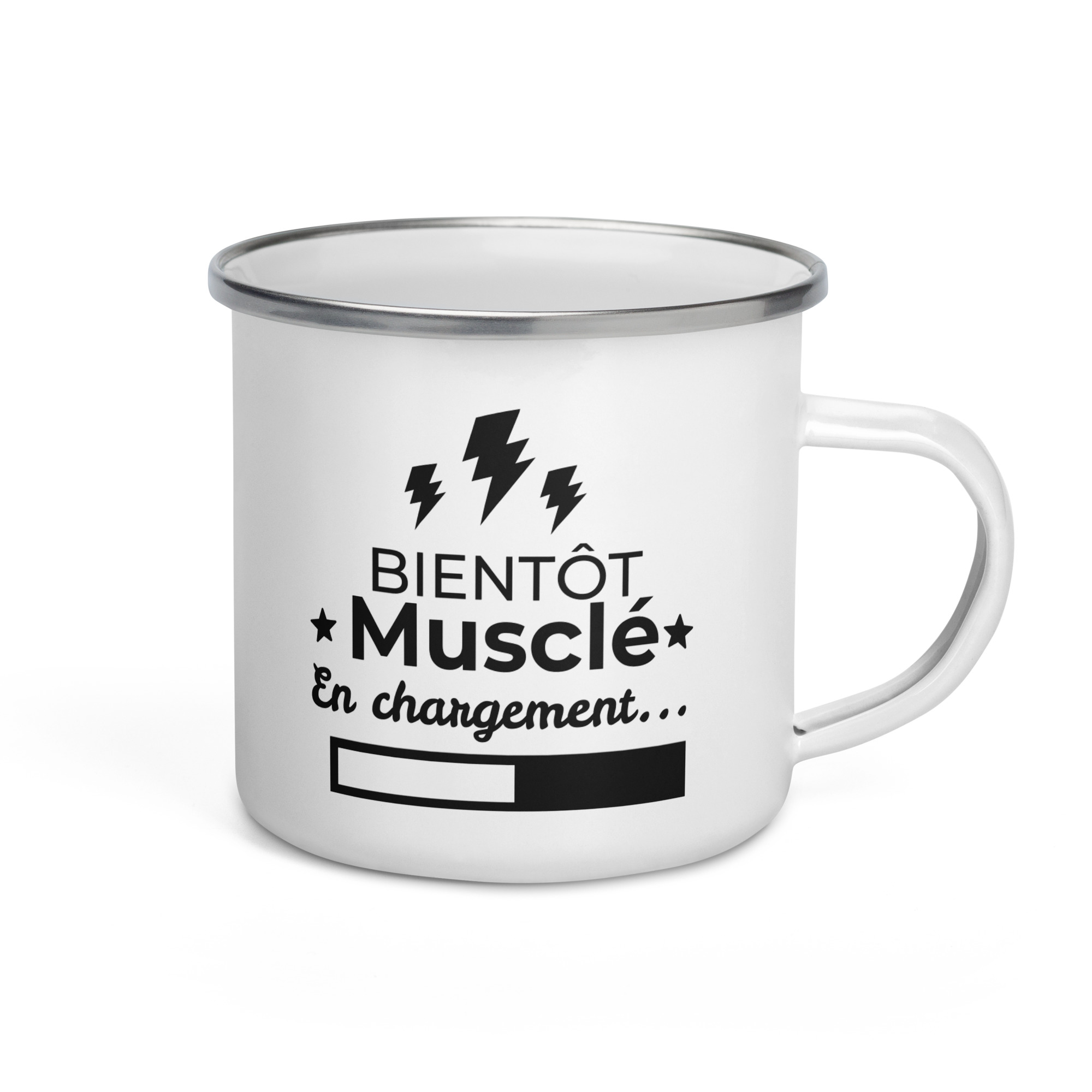 Mug émaillé Bientôt Musclé – Image 2