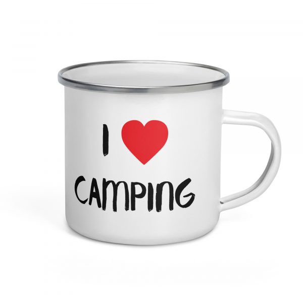 Mug émaillé I Love Camping – Image 2