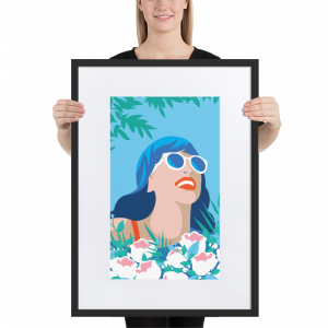 Poster Mat Encadré "Vintage Summer"