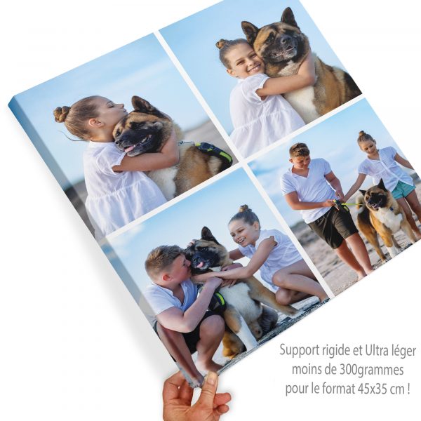 Toile personnalisée 4 photos, accrochage simple et rapide sans perçage – Image 4